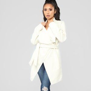 Fashion Nova Manhattan Coat - Ivory